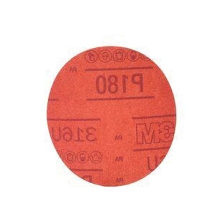 3M 3M Red Abrasive Hookit Disc, 01298, 5 in, P180, 50PK 7000119854